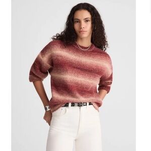 MADEWELL Space-Dyed Drop-Shoulder Sweater - Autumn Berry Space Dye